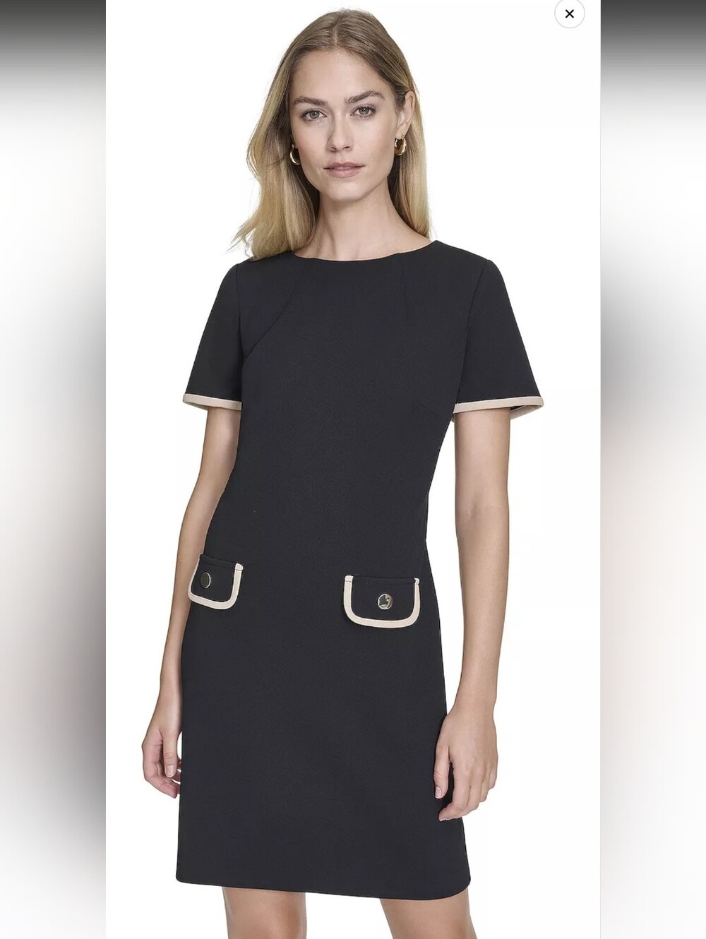 Andrew Marc Black Midi Dress Size 8